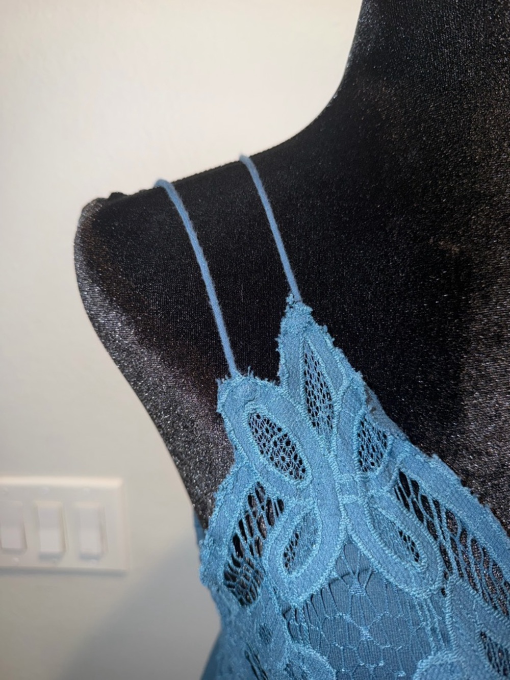 Free People Teal Lace Bodice Maxi Dress - Picture 4 of 5